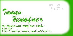 tamas humpfner business card