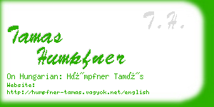 tamas humpfner business card